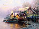 Thomas Kinkade Lochaven Cottage painting